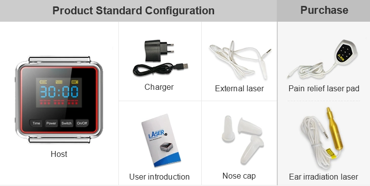 China Factory Offer Semiconductor Laser Watch for Blood Cleaning, Lower High Blood Fat, Cholesterol