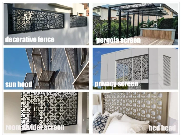 Black Color Laser Cut Curtain Wall Structure Aluminum Metal Decor Wall Cladding