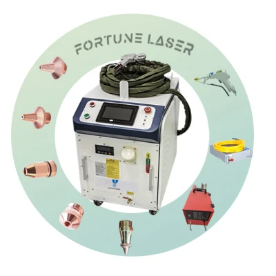 Fortune Laser 2022 Nuovo aggiornamento 1000W 1500W 2000W 3 in 1 Macchina da taglio per pulizia saldatura laser per acciaio inossidabile